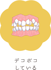 デコボコしている