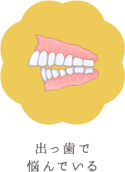 出っ歯で悩んでいる